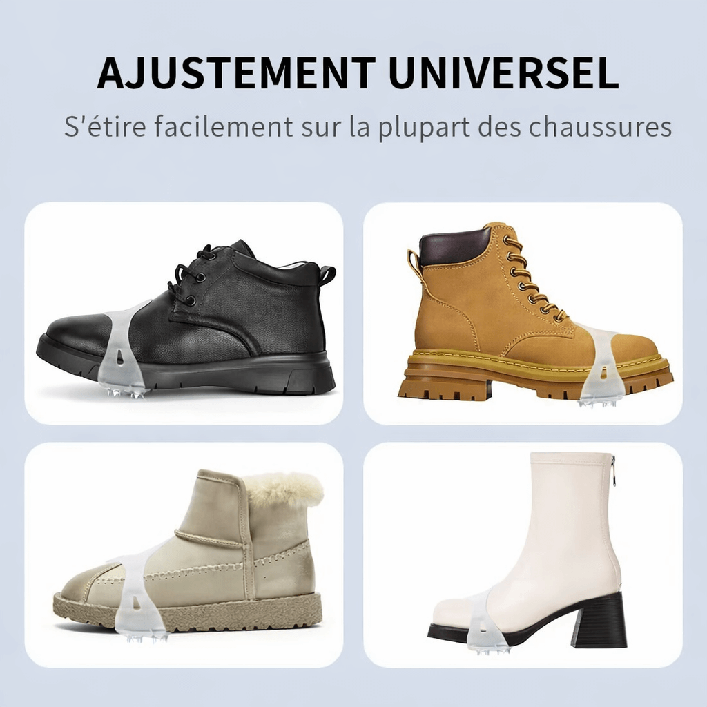 Crampons antidérapants 5 pointes pour chaussures & bottes