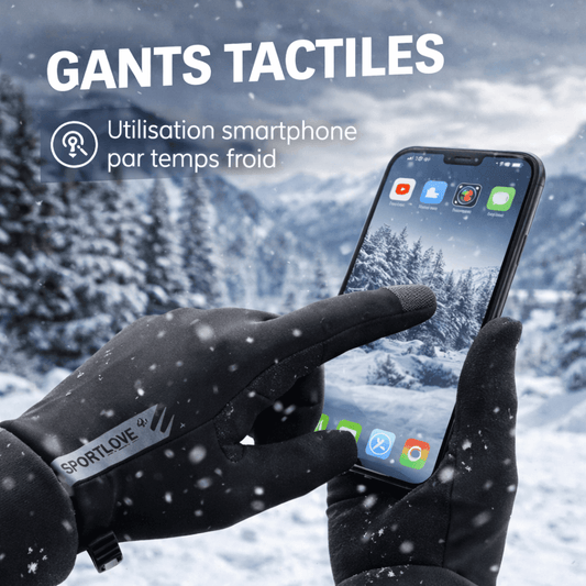 Gants tactiles déperlants & antidérapants