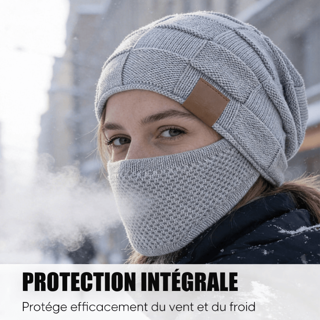 Bonnet d’hiver chaud avec cache-visage
