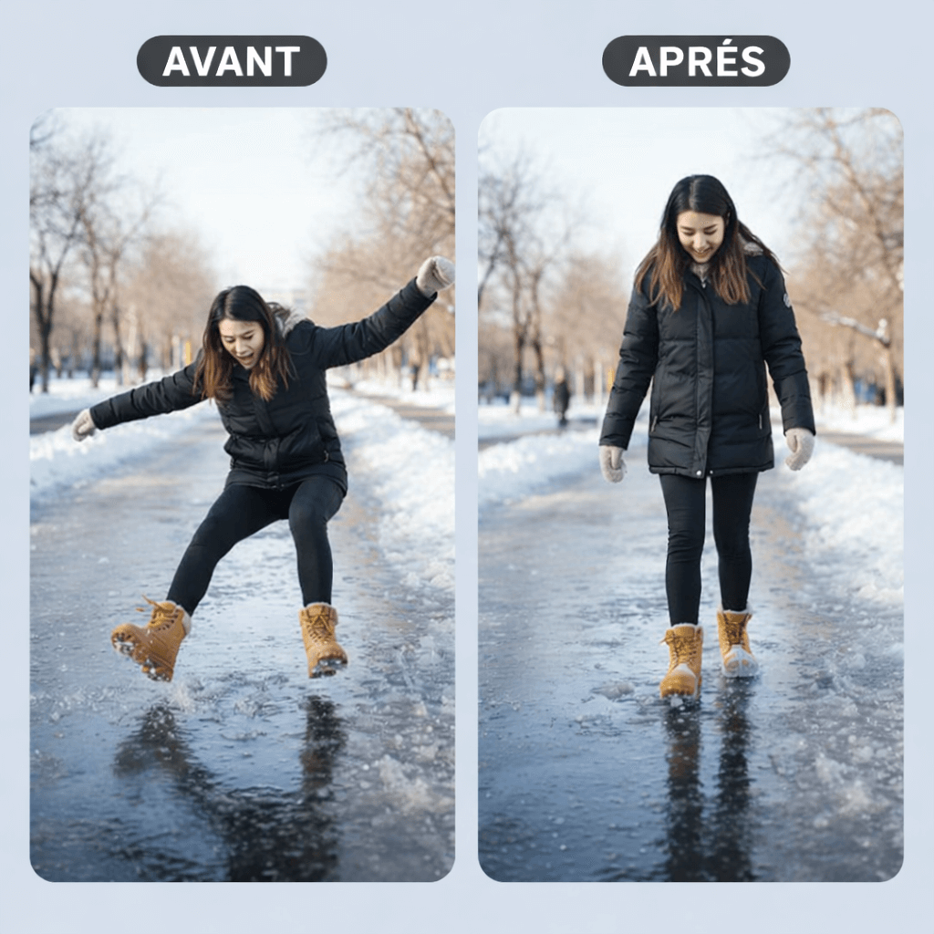 Crampons antidérapants 5 pointes pour chaussures & bottes