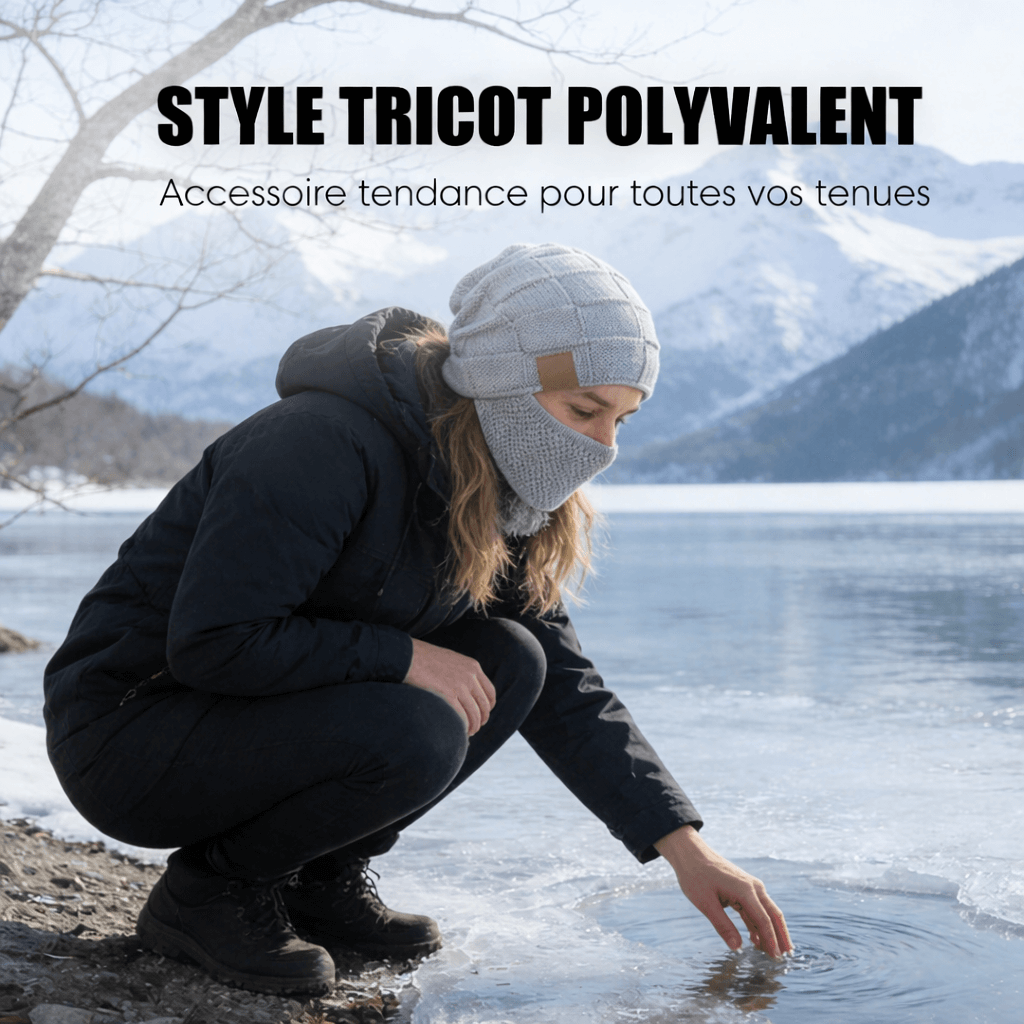 Bonnet d’hiver chaud avec cache-visage