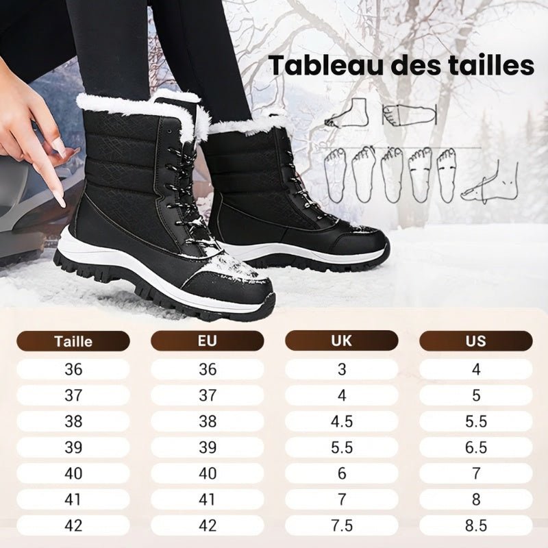 Bottes d’hiver imperméables antidérapantes pour femmes - Le Privier